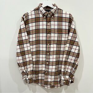 Lands End Plaid Flannel Button-Down Shirt
